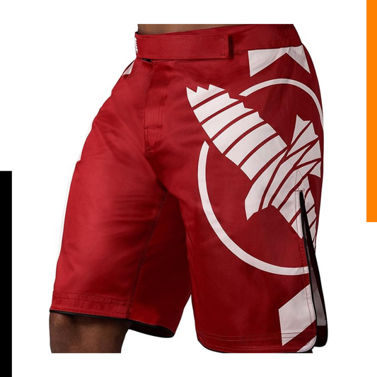 Fightshorts Hayabusa Icon (Largos) (Rojo / Blanco) (Disponible por Encargo)