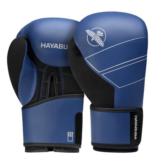 Guantes de Box Hayabusa S4 (Cuero) (Azul / Negro) (Disponible en Costa Rica y por Encargo)