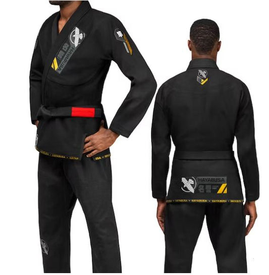 Uniforme de Jiujitsu Brasileño Liviano Hayabusa Ascend (Negro) (Disponible por Encargo)