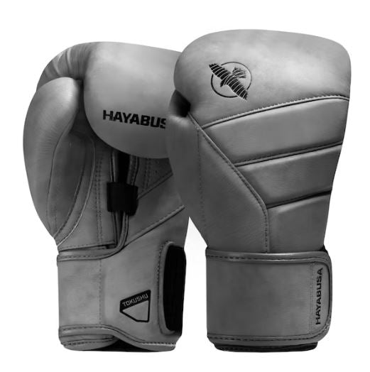 Guantes de Box Hayabusa T3 de Cuero de Lujo (Gris) (Disponible por Encargo)