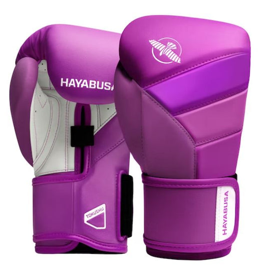 Guantes de Box Hayabusa T3 Neón (Morado / Blanco) (Disponible por Encargo)