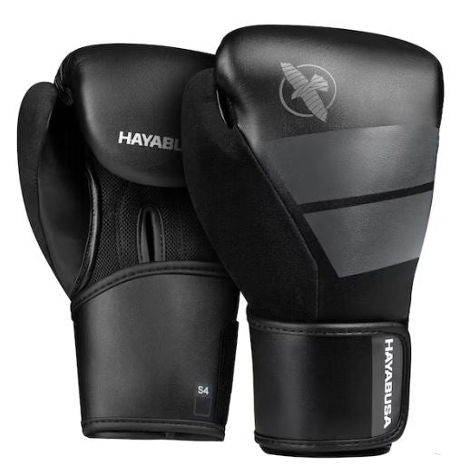 Guantes de Box Hayabusa S4 para Niños (Negro / Gris) (Disponible por Encargo)