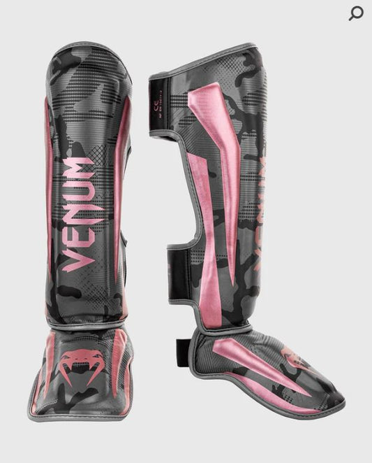 Espinilleras Venum Elite (Rosado / Camo) (Disponible por Encargo)