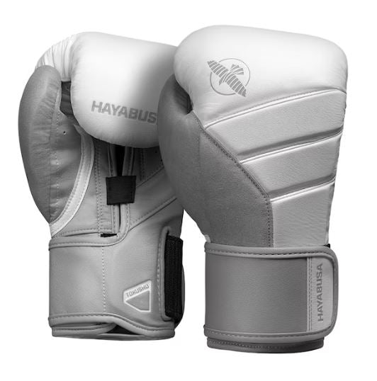 Guantes de Box Hayabusa T3 (Blanco / Gris) (Disponible por Encargo)