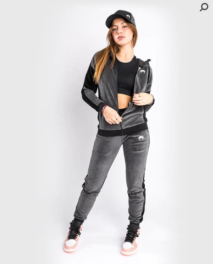 Jacket de Mujer Venum Camoline 2.0 Velvet Track (Gris / Negro) (Disponible por Encargo)