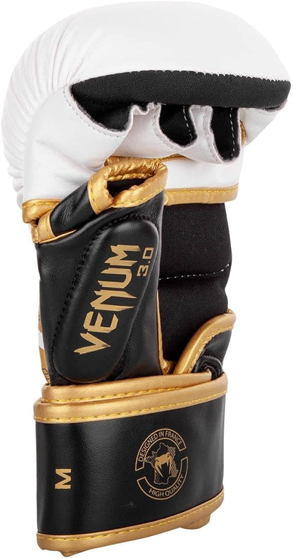 Guantes de MMA Venum Challenger 3.0 (Sparring) (Blanco / Dorado) (Disponible por Encargo)