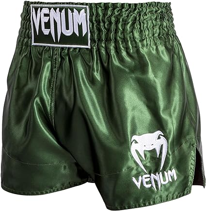 Fightshorts de Muay Thai Venum Classic (Verde / Blanco) (Disponible por Encargo)