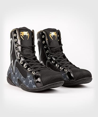 Zapatos de Box Venum Elite Evo Monogram (Negro / Azul) (Disponible por Encargo)