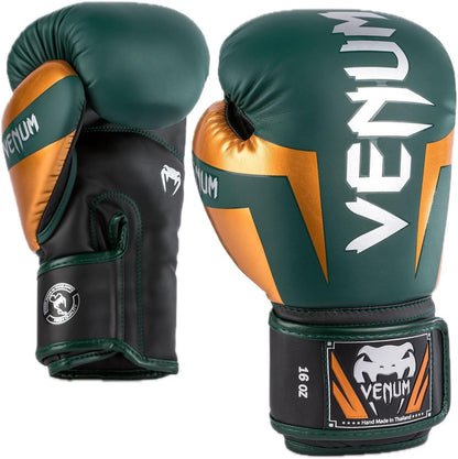 Guantes de Box Venum Elite (Verde / Bronce / Plateado) (Disponible por Encargo)