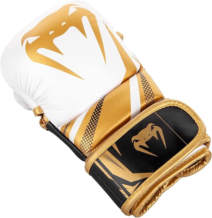 Guantes de MMA Venum Challenger 3.0 (Sparring) (Blanco / Dorado) (Disponible por Encargo)