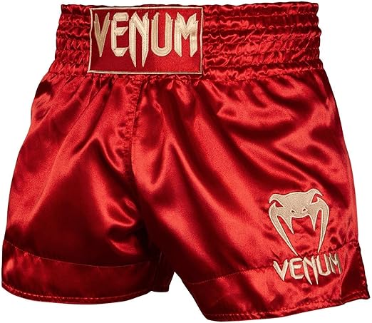 Fightshorts de Muay Thai Venum Classic (Rojo / Dorado) (Disponible por Encargo)