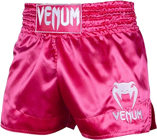 Fightshorts de Muay Thai Venum Classic (Rosa / Blanco) (Disponible por Encargo)