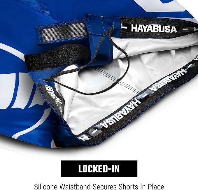 Fightshorts Hayabusa Icon (Cortos) (Azul / Blanco) (Disponible en Costa Rica y por Encargo)