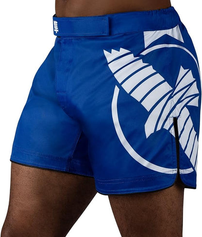 Fightshorts Hayabusa Icon (Cortos) (Azul / Blanco) (Disponible en Costa Rica y por Encargo)