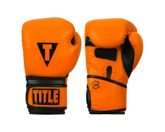 Guantes de Box Title Dauntless (Cuero) (Naranja / Negro) (Disponible por Encargo)