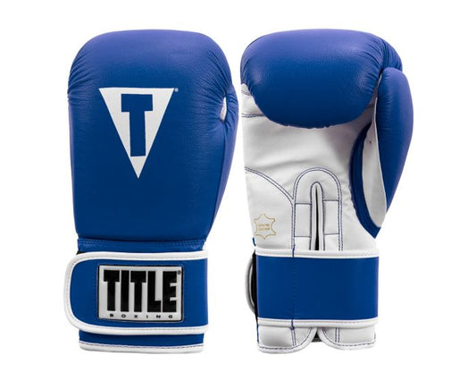 Guantes de Box Title Pro Style 3.0 (Cuero) (Azul / Blanco) (Disponible por Encargo)