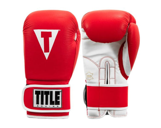 Guantes de Box Title Pro Style 3.0 (Cuero) (Rojo / Blanco) (Disponible por Encargo)